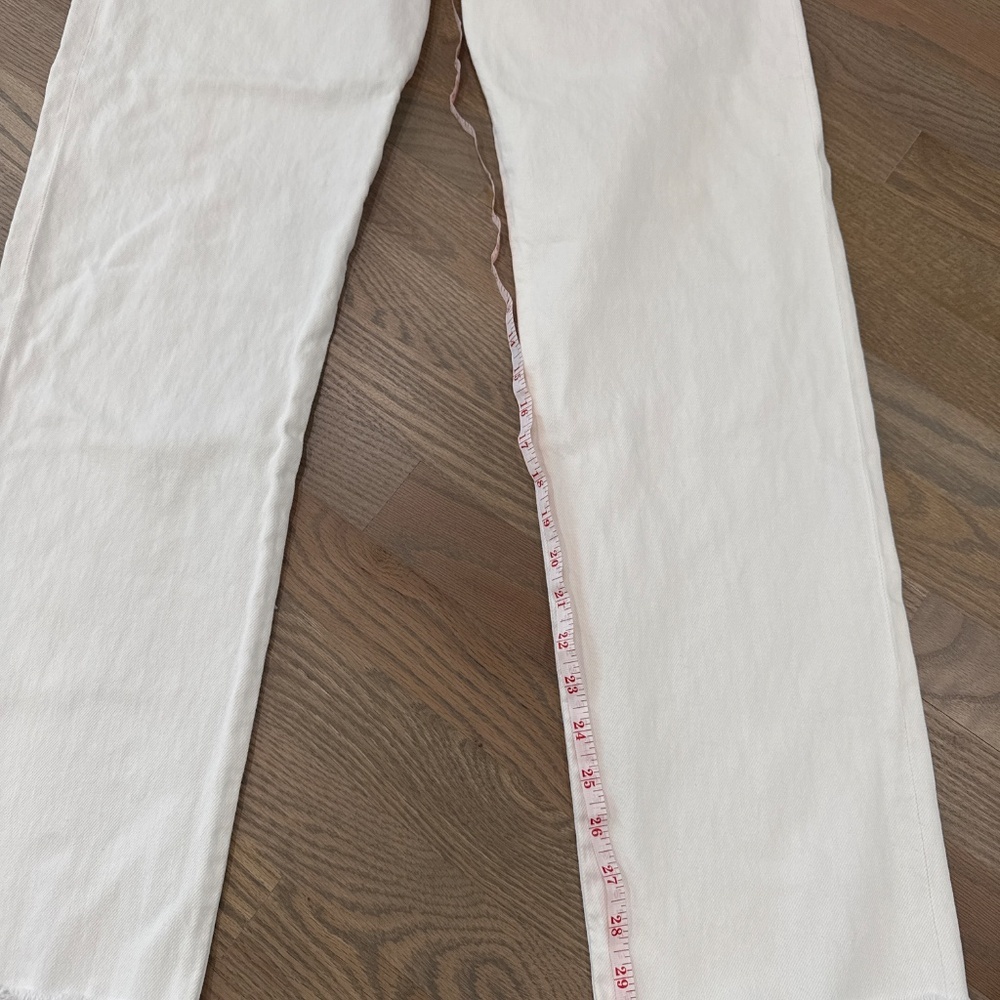 Agolde white button fly wide leg jeans Size 29 - Picture 4 of 9